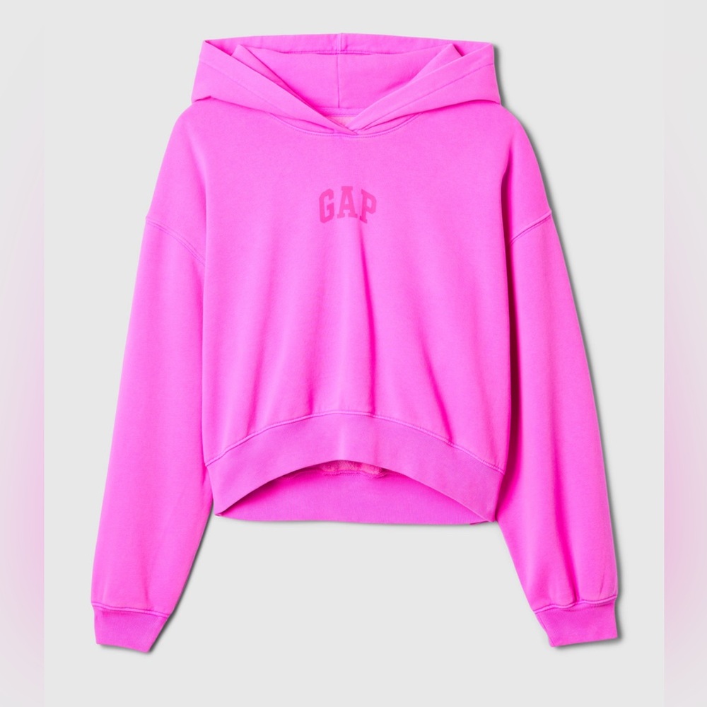 GAP Womens Vintage Soft Arch Logo Cropped Hoodie - NWT Size M